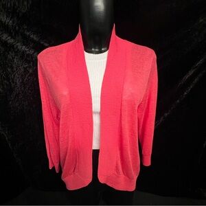 Tommy Bahama Women's Coral Lea Open Linen Cardigan Sweater. Size L  G313